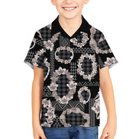Hawaiian Leis Hawaiian Shirt Kakau Tattoos and Palaka Pastel Grayscale
