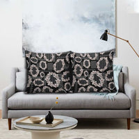 Hawaiian Leis Pillow Cover Kakau Tattoos and Palaka Pastel Grayscale LT03 - Polynesian Pride