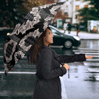 Hawaiian Leis Umbrella Kakau Tattoos and Palaka Pastel Grayscale