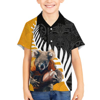 New Zealand and Australia Rugby Hawaiian Shirt Koala and Maori Warrior Together