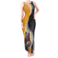 New Zealand and Australia Rugby Tank Maxi Dress Koala and Maori Warrior Together LT03 Women Black - Polynesian Pride