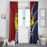 Kiribati Independence Day Window Curtain Polynesian and Melanesian Art Tattoo