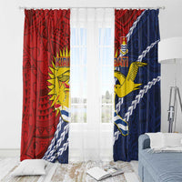 Kiribati Independence Day Window Curtain Polynesian and Melanesian Art Tattoo