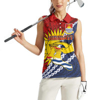 Kiribati Independence Day Women Sleeveless Polo Shirt Polynesian and Melanesian Art Tattoo