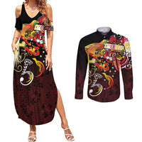Papua New Guinea 2025 Couples Matching Summer Maxi Dress and Long Sleeve Button Shirt 50th Independence Day Anniversary