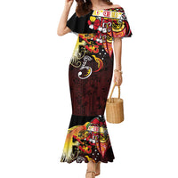 Papua New Guinea 2025 Family Matching Mermaid Dress and Hawaiian Shirt 50th Independence Day Anniversary