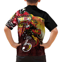 Papua New Guinea 2025 Family Matching Off The Shoulder Long Sleeve Dress and Hawaiian Shirt 50th Independence Day Anniversary