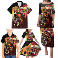 Papua New Guinea 2025 Family Matching Puletasi and Hawaiian Shirt 50th Independence Day Anniversary