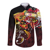 Papua New Guinea 2025 Long Sleeve Button Shirt 50th Independence Day Anniversary