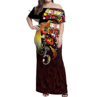Papua New Guinea 2025 Off Shoulder Maxi Dress 50th Independence Day Anniversary