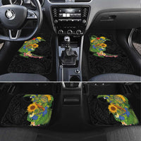 Hawaiian Tropical Plants and Chameleon Car Mats Polynesian Art Colorful - Polynesian Pride