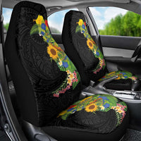 Hawaiian Tropical Plants and Chameleon Car Seat Cover Polynesian Art Colorful - Polynesian Pride