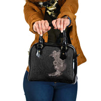 Hawaiian Tropical Plants and Chameleon Shoulder Handbag Polynesian Art Grayscale - Polynesian Pride