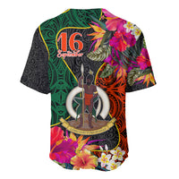 Penama Day Baseball Jersey 16th September Polynesian Pattern with Pacific Flower LT03 - Polynesian Pride