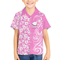 Hawaii Kauai Island Hawaiian Shirt Hibiscus Pattern Seamless Tribal Simple Pink LT03 - Polynesian Pride