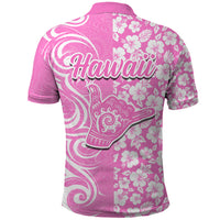 Hawaii Kauai Island Polo Shirt Hibiscus Pattern Seamless Tribal Simple Pink LT03 - Polynesian Pride