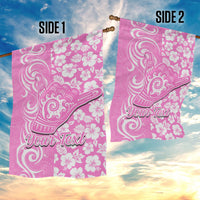 Custom Hawaii Kauai Island Garden Flag Hibiscus Pattern Seamless Tribal Simple Pink LT03 - Polynesian Pride