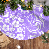Custom Hawaii Kauai Island Tree Skirt Hibiscus Pattern Seamless Tribal Simple Purple LT03 - Polynesian Pride