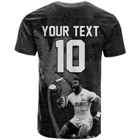 Custom Fiji Rugby Pacific Champions 2024 T Shirt Anniversary 7 Titles - Fijians Rugby and Tapa Hibiscus Black Art LT03 - Polynesian Pride