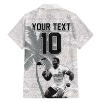 Custom Fiji Rugby Pacific Champions 2024 Family Matching Tank Maxi Dress and Hawaiian Shirt Anniversary 7 Titles - Fijians Rugby and Tapa Hibiscus White Art LT03 - Polynesian Pride