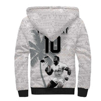 Custom Fiji Rugby Pacific Champions 2024 Sherpa Hoodie Anniversary 7 Titles - Fijians Rugby and Tapa Hibiscus White Art
