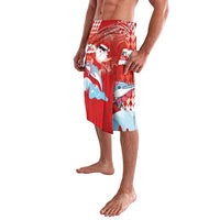Hawaiian Mele Kalikimaka Lavalava Funny Santa Riding Lei Dolphin with Kakau Tattoos LT03 - Polynesian Pride