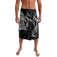 Hawaiian Whales Polynesian Art Motifs Lavalava Black Color - Polynesian Pride