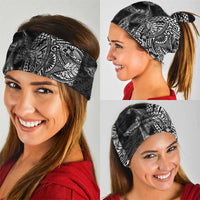 Hawaiian Whales Polynesian Art Motifs Neck Gaiter Black Color - Polynesian Pride