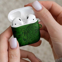 Hawaiian Whales Polynesian Art Motifs AirPods Case Green Color - Polynesian Pride