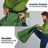 Hawaiian Whales Polynesian Art Motifs Grocery Bag Green Color - Polynesian Pride