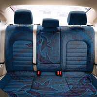 Hawaiian Whales Polynesian Art Motifs Back Car Seat Cover Blue Color - Polynesian Pride