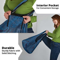 Hawaiian Whales Polynesian Art Motifs Grocery Bag Blue Color - Polynesian Pride