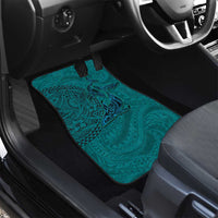 Hawaiian Whales Polynesian Art Motifs Car Mats Turquoise Color - Polynesian Pride