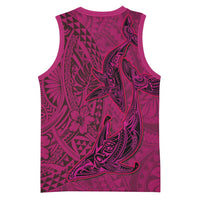 Hawaiian Whales Polynesian Art Motifs Basketball Jersey Pink Color - Polynesian Pride
