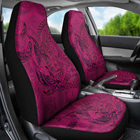 Hawaiian Whales Polynesian Art Motifs Car Seat Cover Pink Color - Polynesian Pride