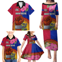 Haiti Battle of Vertieres Family Matching Puletasi Dress and Hawaiian Shirt The Haitian Revolution 220th Anniversary Polynesian Style LT03 - Polynesian Pride