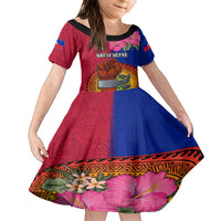 Personalised Haiti Battle of Vertieres Family Matching Puletasi Dress and Hawaiian Shirt The Haitian Revolution 220th Anniversary Polynesian Style LT03 Daughter's Dress Red - Polynesian Pride