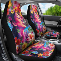 Polynesian Women Car Seat Cover Tropical Plant - Vibrant Surreal Dreamscape Vibe