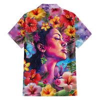 Polynesian Women Family Matching Tank Maxi Dress and Hawaiian Shirt Tropical Plant - Vibrant Surreal Dreamscape Vibe
