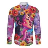 Polynesian Women Family Matching Tank Maxi Dress and Hawaiian Shirt Tropical Plant - Vibrant Surreal Dreamscape Vibe