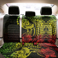 Hawaiian Manta Ray and Hammerhead Shark Tribal Tattoo Back Car Seat Cover with Polynesian Tribal Pattern Reggae Style