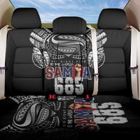 Super Samoa-Six Eight Five to The World Back Car Seat Cover Traditional Samoan Tattoo Black Color LT03 One Size Black - Polynesian Pride