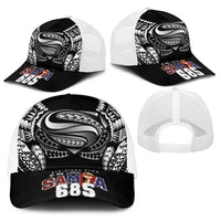 Super Samoa-Six Eight Five to The World Baseball Net Cap Traditional Samoan Tattoo Black Color LT03 - Polynesian Pride