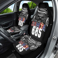 Super Samoa-Six Eight Five to The World Car Seat Cover Traditional Samoan Tattoo Black Color