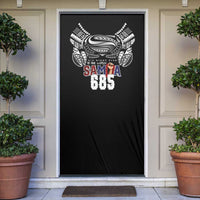 Super Samoa-Six Eight Five to The World Door Cover Traditional Samoan Tattoo Black Color LT03 Black - Polynesian Pride