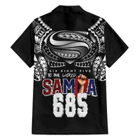 Super Samoa-Six Eight Five to The World Family Matching Puletasi and Hawaiian Shirt Traditional Samoan Tattoo Black Color