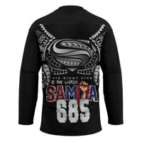 Super Samoa-Six Eight Five to The World Hockey Jersey Traditional Samoan Tattoo Black Color LT03 - Polynesian Pride