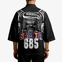 Super Samoa-Six Eight Five to The World Kimono Traditional Samoan Tattoo Black Color