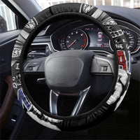 Super Samoa-Six Eight Five to The World Steering Wheel Cover Traditional Samoan Tattoo Black Color LT03 - Polynesian Pride