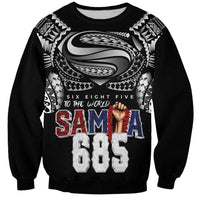 Super Samoa-Six Eight Five to The World Sweatshirt Traditional Samoan Tattoo Black Color